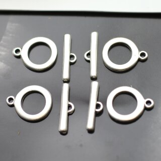 10 Antique Silver Toggle Clasps 19 x15 mm