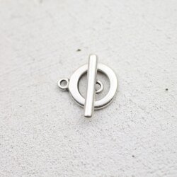 10 Antique Silver Toggle Clasps 19 x15 mm