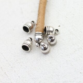20 Endkappe fr Lederband, 4 mm, altsilber