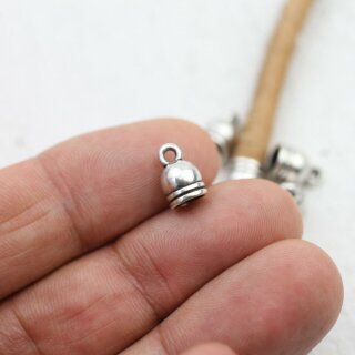 20 Endkappe fr Lederband, 4 mm, altsilber
