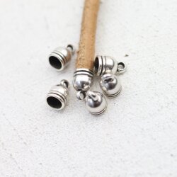 20 Antique Silver Endparts for 4 mm Leather