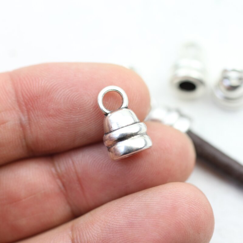 10 Jewelry End Caps 15 x 9 mm (Ø 5 mm), 5,36