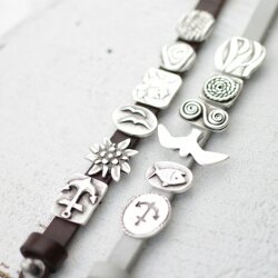 5 Island Sylt Slider Beads 29 x 21 mm (Ø 11 x2.5 mm)