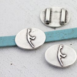 5 Schiebeperlen Insel Sylt 29 x 21 mm ( 11 x2.5 mm)
