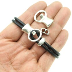 5 Zamak Clasp Hook Sets 26 x 20 mm (Ø 10 x 5 mm)