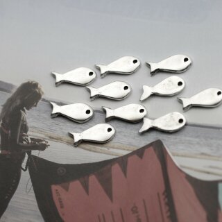 20 Fisch Anhnger Charm 18 x 8 mm ( 1.2 mm)