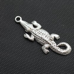 5 Krokodil Alligator Anhänger 60 x19 (Ø 3 mm)