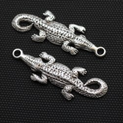 5 Krokodil Alligator Anhänger 60 x19 (Ø 3 mm)