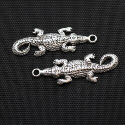 5 Krokodil Alligator Anhänger 60 x19 (Ø 3 mm)