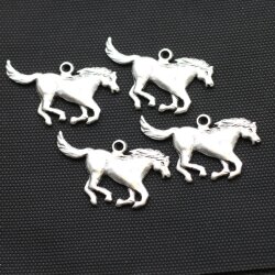 5 Horse Charms Pendants 60x19 (Ø 3 mm)