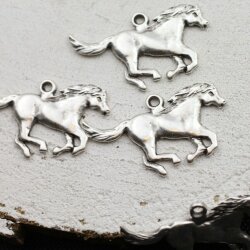 5 Horse Charms Pendants 60x19 (Ø 3 mm)