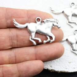 5 Horse Charms Pendants 60x19 (Ø 3 mm)