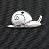 5 Snail Charms Pendants 45x27 (Ø 2 mm)