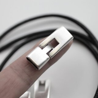 5 Verschlsse fr Lederarmband 34x12mm ( 9x4 mm) altsilber