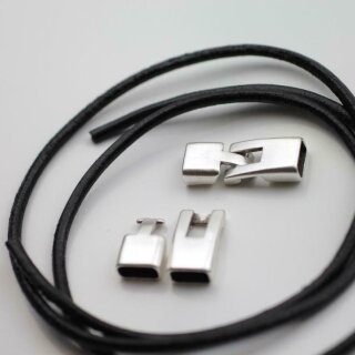 5 Verschlsse fr Lederarmband 34x12mm ( 9x4 mm) altsilber