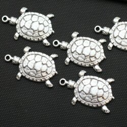 5 Turtle Charms 43x23 (Ø 3 mm)