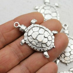 5 Turtle Charms 43x23 (Ø 3 mm)