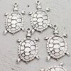 5 Turtle Charms 43x23 (Ø 3 mm)