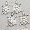 5 Turtle Charms 43x23 (Ø 3 mm)