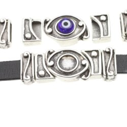 1 Set Metall Schiebeperlen  (( 11x3 mm)