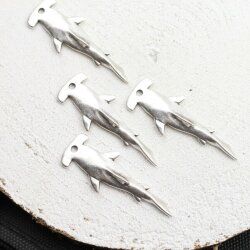 5 Hammerhead Shark Charms 58x23 (Ø 3 mm)