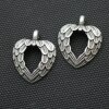 10 Wing Heart Charms 31x26 (Ø 3 mm)