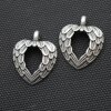 10 Wing Heart Charms 31x26 (Ø 3 mm)