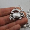 5 Crab Charms 38x32 (Ø 3 mm)