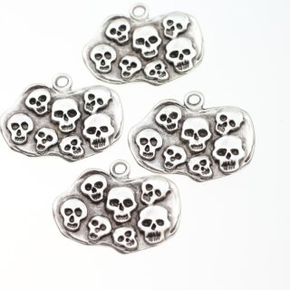 1 Totenkopf Anhnger 38x27 ( 3 mm)