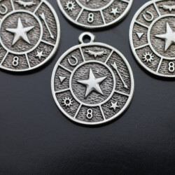 5 Runen Anhänger 23 mm (Ø 2 mm)