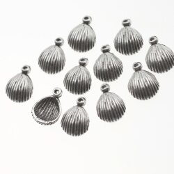 10 Shell Charms 15x11 mm (Ø 1,2 mm)