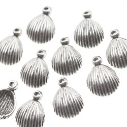 10 Muschel Anhnger 15x11 mm ( 1,2 mm)