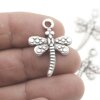 10 Dragonfly Charms 30x22 mm (Ø 2 mm)