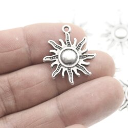 10 Sun Charms 22 mm (Ø 2 mm)