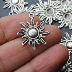 10 Sun Charms 22 mm (Ø 2 mm)