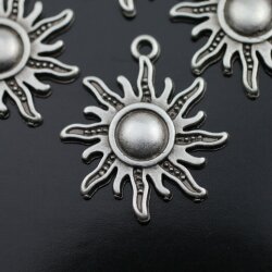 10 Sun Charms 22 mm (Ø 2 mm)