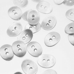 20 Button Clasps for Wraps Bracelets, Textiles 14x11 mm (Ø 1,5 mm) Antique Silver