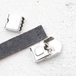 1 Edelstahl Verschluss 25x14 mm  (Ø 10x3 mm)