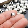 10 Metal Beads 8 mm (Ø 4 mm)