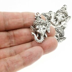 1 Schmuck Anhänger Ganesha 38x24 mm (Ø 2 mm)