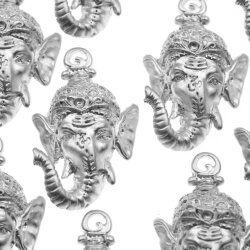 1 Schmuck Anhänger Ganesha 38x24 mm (Ø 2 mm)