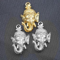 1 Elephant Ganesha Charms 38x24 mm (Ø 2 mm)