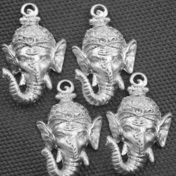 1 Schmuck Anhänger Ganesha 38x24 mm (Ø 2 mm)