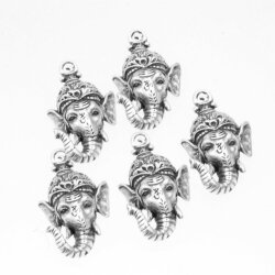 1 Elephant Ganesha Charms 38x24 mm (Ø 2 mm)