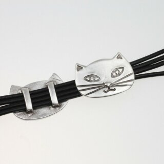 1 Katzen Schiebeperlen 38x25 mm ( 11x3 mm)