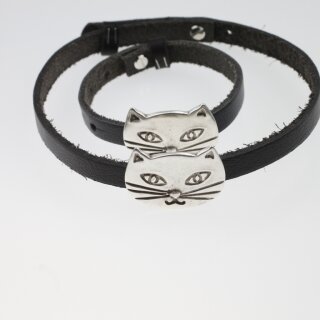 1 Katzen Schiebeperlen 38x25 mm ( 11x3 mm)