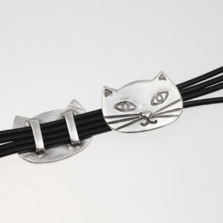 1 Katzen Schiebeperlen 38x25 mm ( 11x3 mm)