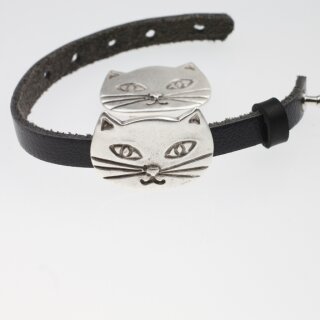 1 Katzen Schiebeperlen 38x25 mm ( 11x3 mm)