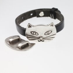 1 Cat Slider bead 38x25 mm (Ø 11x3 mm)