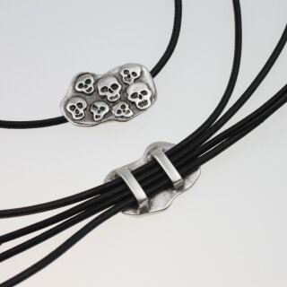 1 Totenkopf Schiebeperlen 38x27 mm ( 11x3 mm)